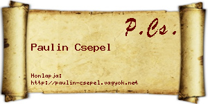Paulin Csepel névjegykártya